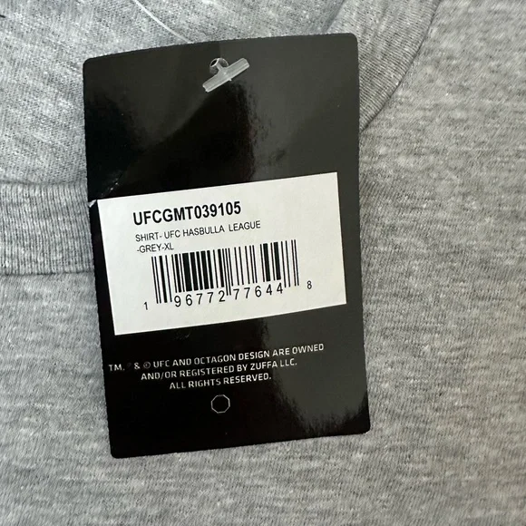 UFC Hasbulla League Grey T-Shirt Unisex Men Women Size XL Authentic NWT $25 MSRP - Picture 3 of 4